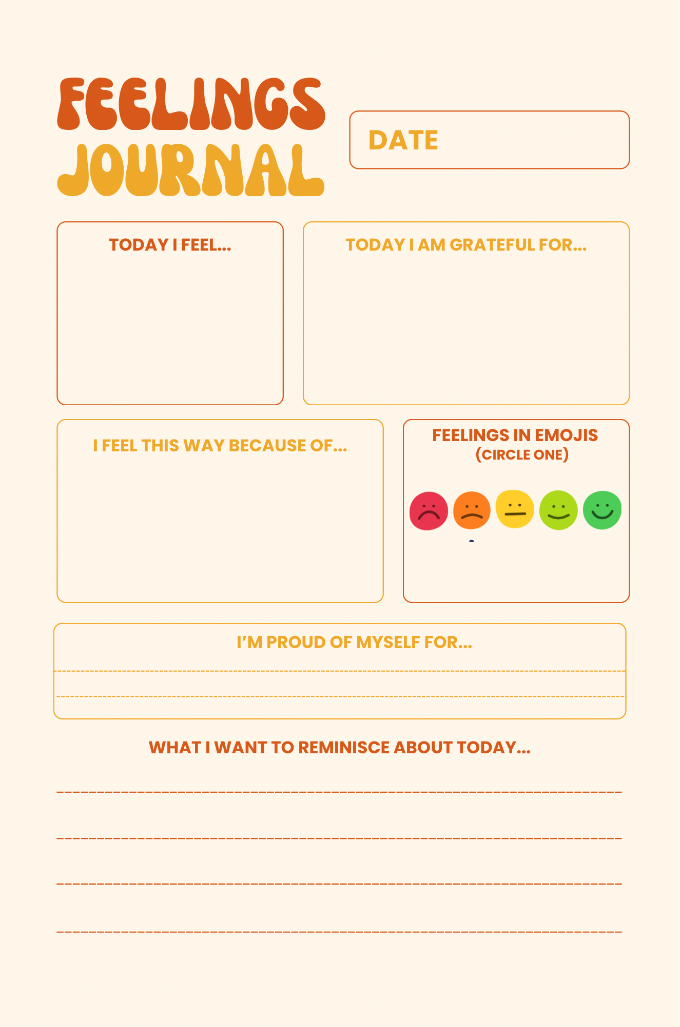 How Are You Feeling Today?: My Daily Feelings Children's Journal (Available on Amazon)