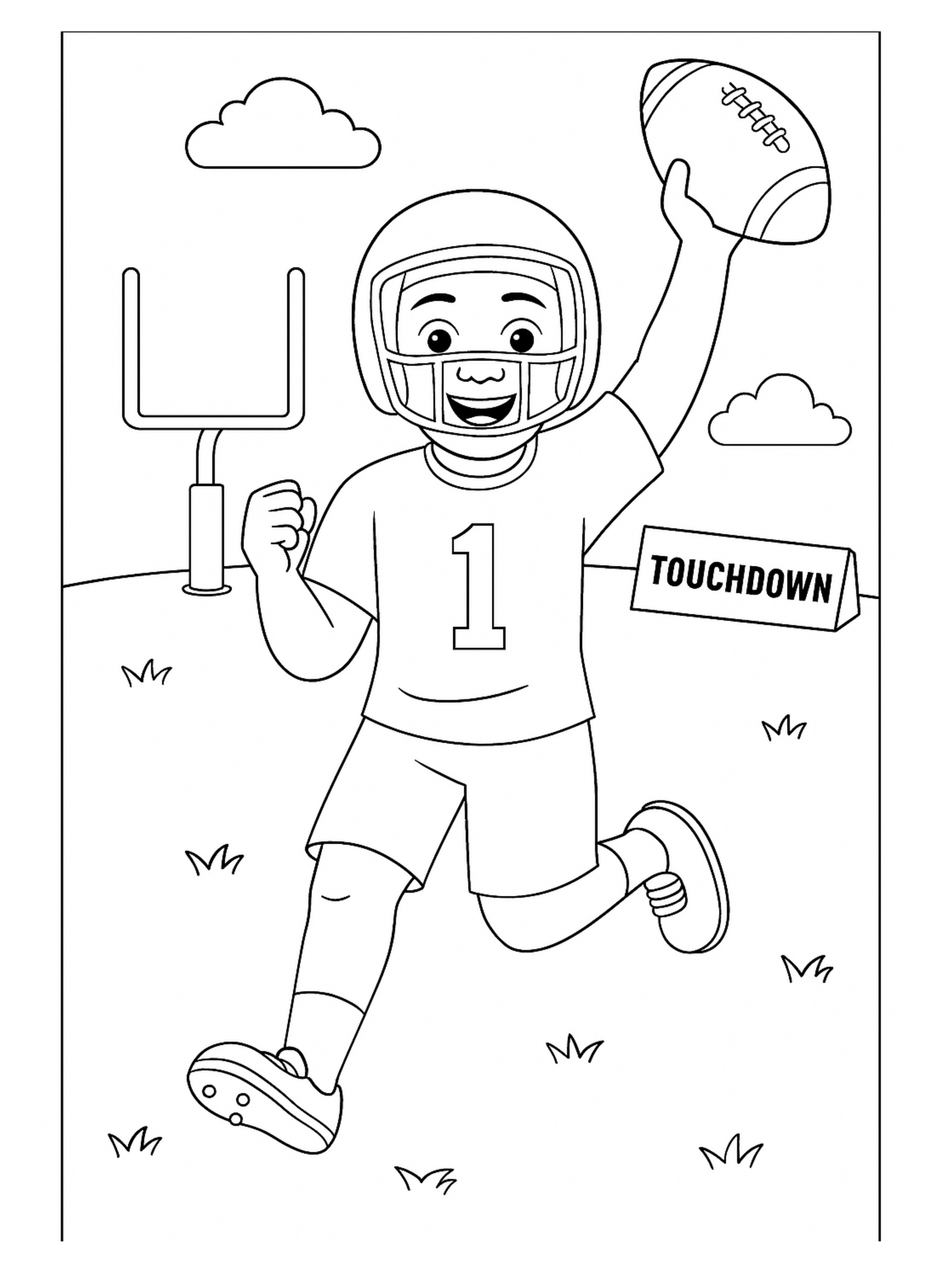DJ’s Football Fun Coloring Book (Available on Amazon)