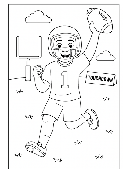 DJ’s Football Fun Coloring Book (Available on Amazon)