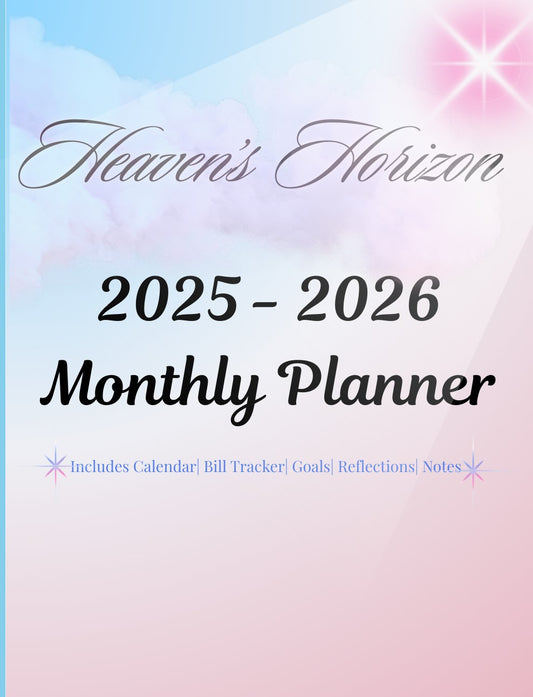 2025–2026 Monthly Planner: Includes Calendar|Bill Tracker|Notes|Goals|Reflections (Available on Amazon)