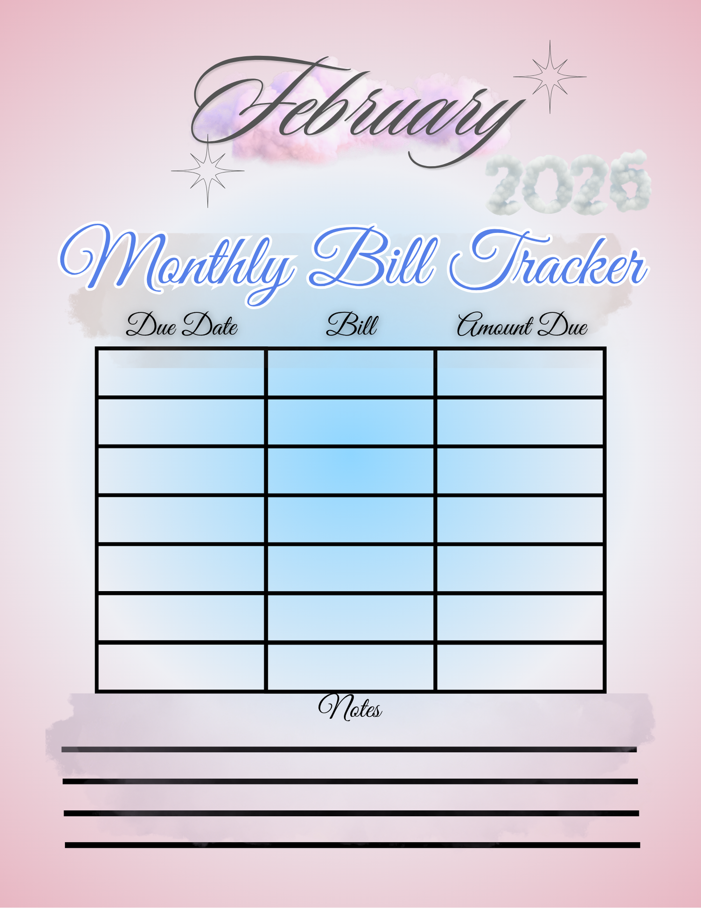 2025–2026 Monthly Planner: Includes Calendar|Bill Tracker|Notes|Goals|Reflections (Available on Amazon)